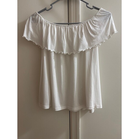 Fringe Off Shoulder White Blouse - Picture 5 of 10